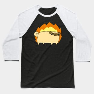 Fire Pug Baseball T-Shirt